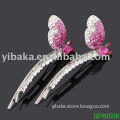 Alloy plated crystal hair pin Hair Accessories Ornament hair barrette supply HF80508